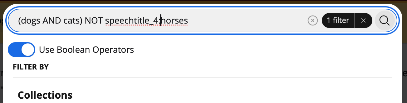 "Boolean Search with Field"