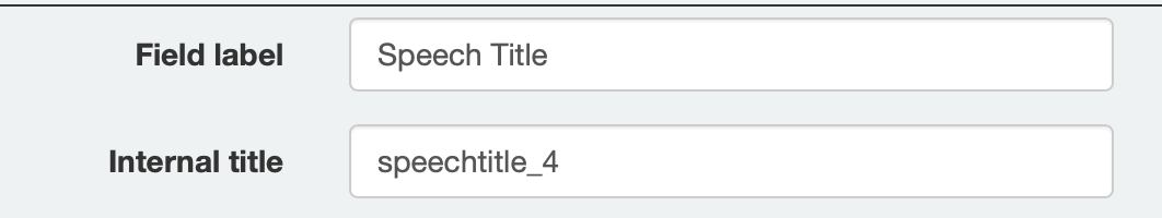 "Show Field Title"